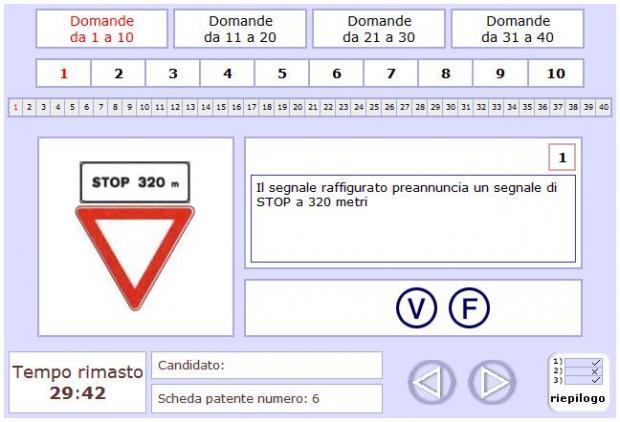 scheda nuovi quiz patente