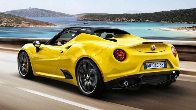 Alfa Romeo 4C Spider gialla