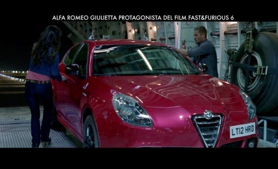 Alfa Romeo Giulietta con Paul Walker e Michelle Rodriguez in Fast end Furious 6