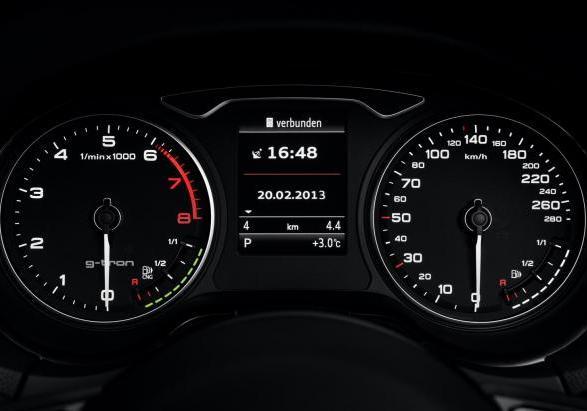 Audi A3 Sportback g-tron strumentazione