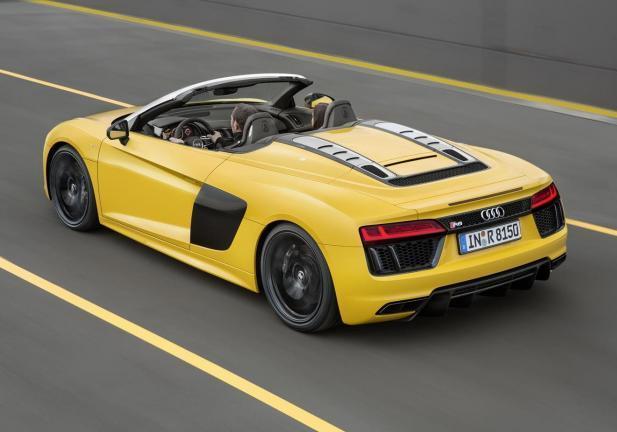 Audi r8 Spyder tre quarti posteriore alto