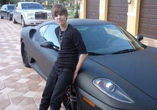 Le auto dei vip Justin Bieber Ferrari F430 anteriore