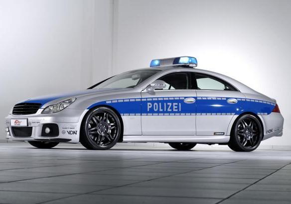 Auto della Polizia Mercedes CLS 63AMG profilo