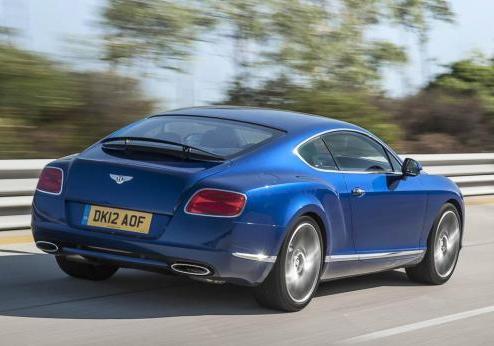 Bentley Continental GT Speed tre quarti posteriore lato destro