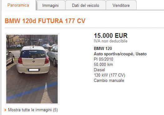 BMW 120d usata del 2010