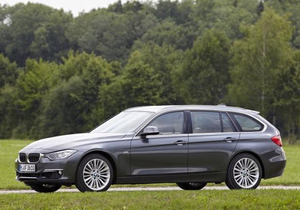 BMW Serie 3 Touring grigia laterale