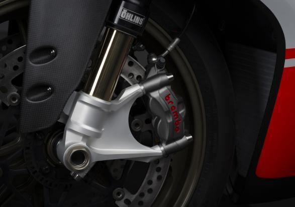 Ducati 1199 Superleggera dettaglio forcella e dischi anteriori