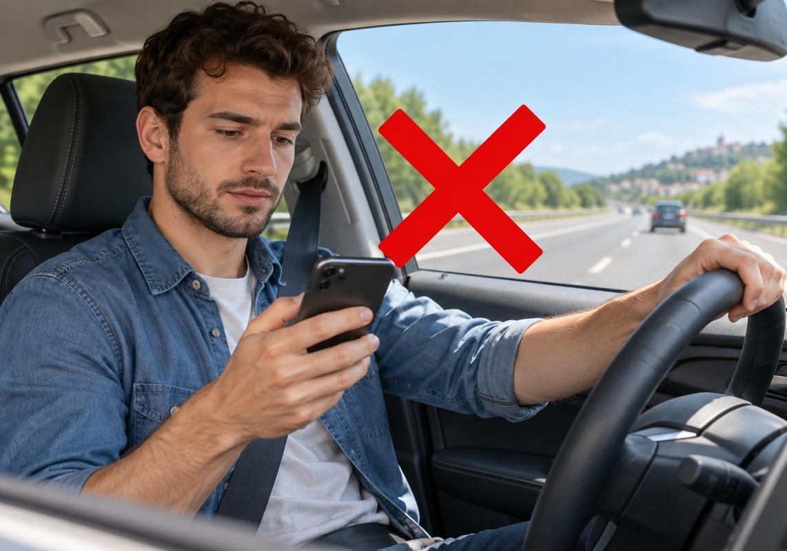 Guida con smartphone