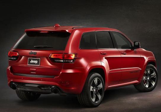 Jeep Grand Cherokee STR Red Vapor tre quarti posteriore