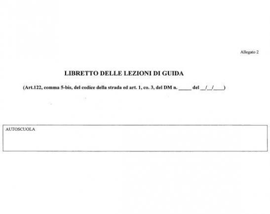 Libretto lezioni di guida