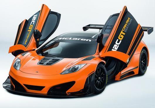 McLaren MP4 12C GT Can-Am Edition tre quarti anteriore portiere aperte