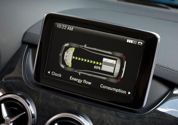 Mercedes Classe B Electric Drive display