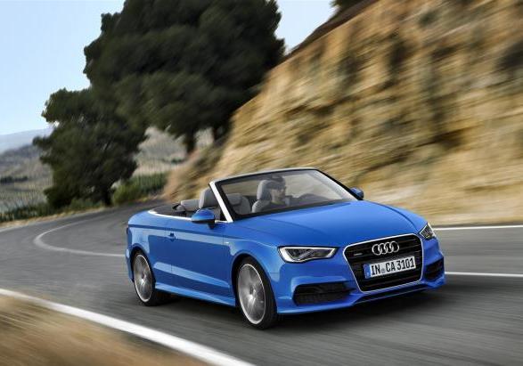 Nuova Audi A3 Cabriolet tre quarti anteriore lato destro