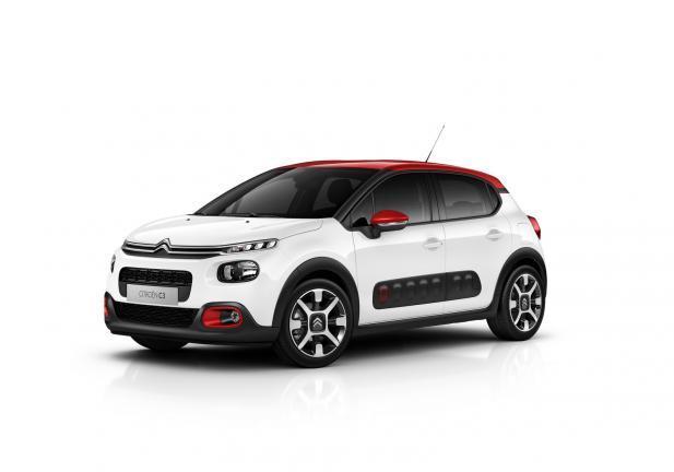 Nuova Citroen C3 bianca rossa