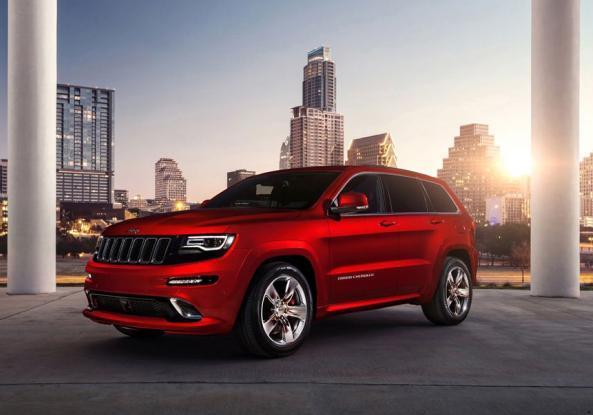 Nuova Jeep Grand Cherokee SRT tre quarti anteriore