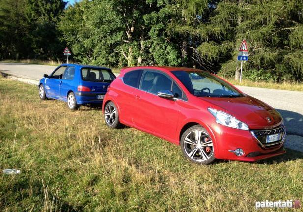 Prova su strada Peugeot 208 GTi foto con 106 Rally