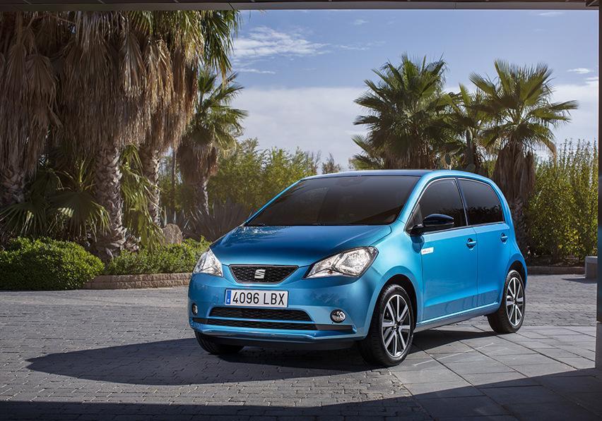 Seat Mii electric tre quarti anteriore azzura