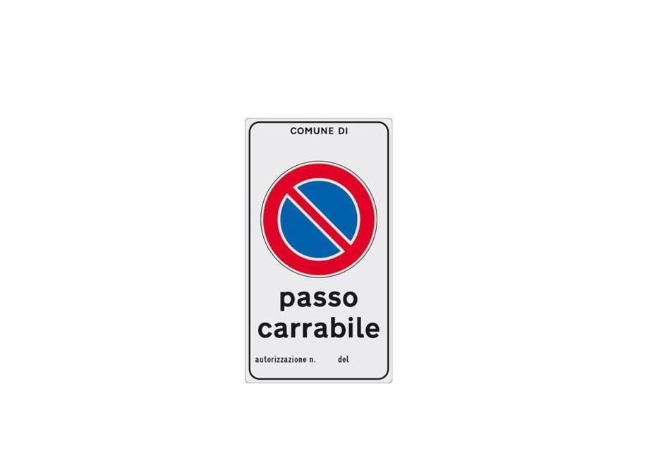 Segnale passo carrabile