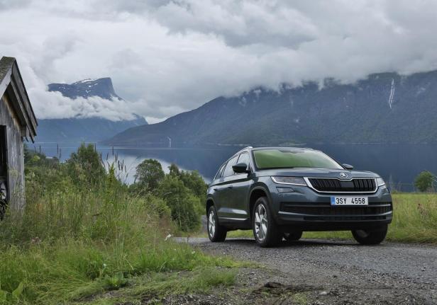 Skoda Kodiaq trae quarti anteriore