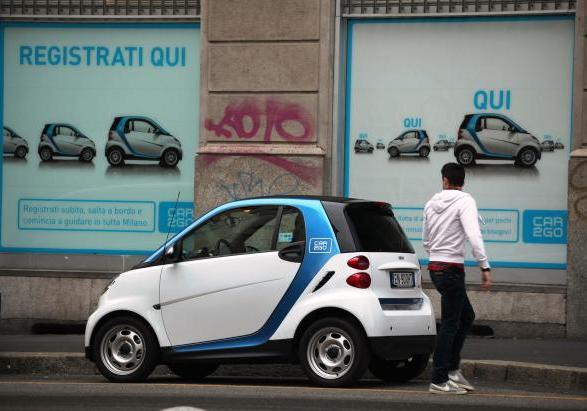 Smart del servizio di car sharing car2go