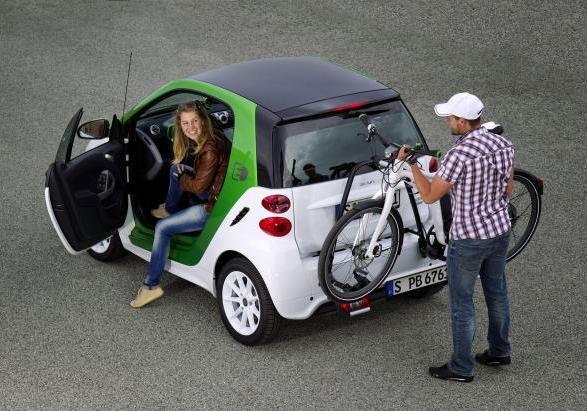 Smart ebike su Smart Fortwo electric drive
