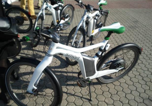 Smart ebike sul cavalletto