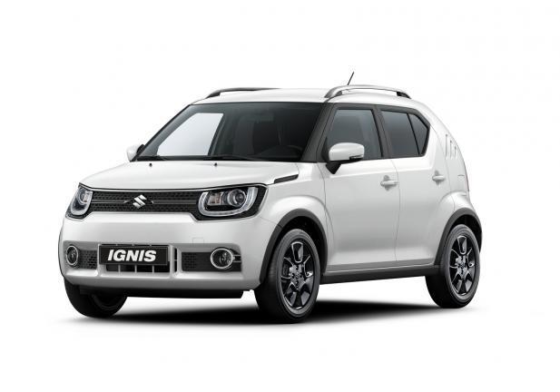 Suzuki Ignis tre quarti anteriore bianca