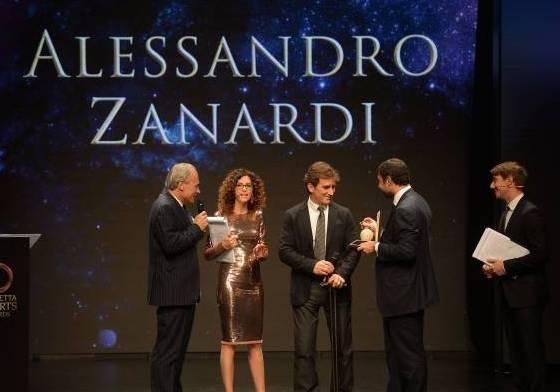 Alex Zanardi alla premiazione
