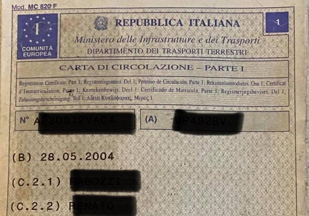 Foglio1 carta di circolazione