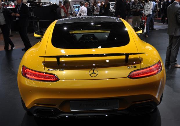 Marcedes AMG GT posteriore al Salone di Parigi 2014