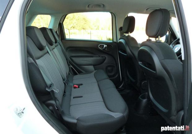 Prova Fiat 500L GPL sedili posteriori