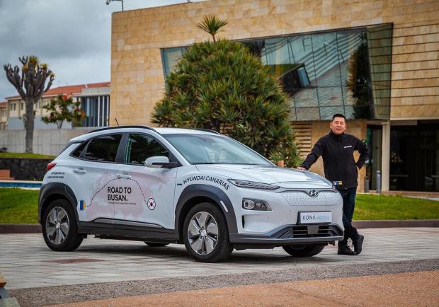 'Road to Busan': 180.000 km su una Hyundai Kona Electric