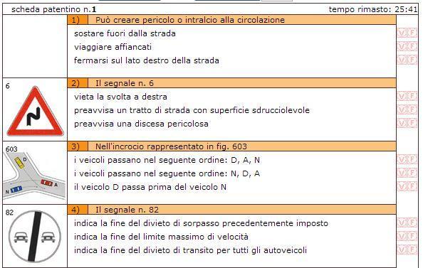 Scheda d'esame Patente AM