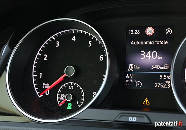 Volkswagen Golf 1.4 TGI indicatore metano