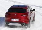 Alfa Romeo Stelvio 180 CV diesel RWD rossa posteriore