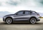 Alfa Romeo Stelvio grigia profilo