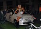 Fiammetta Cicogna e la Fiat 500 TwinAir bianca al Vogue Fashions Night Out