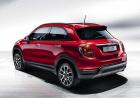 Fiat 500X rossa tre quarti posteriore, prime immagini ufficiali