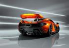 McLaren P1 alettone alzato tre quarti posteriore