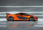 McLaren P1 con alettone alzato profilo lato destro