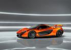 McLaren P1 con alettone alzato tre quarti anteriore