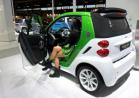 Motor Show 2012 bella ragazza su Smart Electric Drive