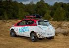 Nissan Leaf Mongol Rally tre quarti posteriore