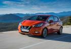 Nissan Micra arncione profilo tre quarti