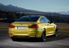 Nuova BMW M4 Coupé tre quarti posteriore lato destro