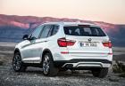 Nuova BMW X3 restyling 2014 tre quarti posteriore lato sinistro