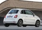 Nuova Fiat 500 Bianco Gelato tre quarti posteriore