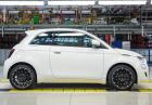 Nuova Fiat 500 ibrida - visione laterale