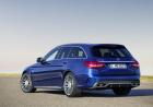 Nuova Mercedes C 63 AMG S Station Wagon tre quarti posteriore