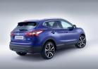 Nuova Nissan Qashqai blu tre quarti posteriore